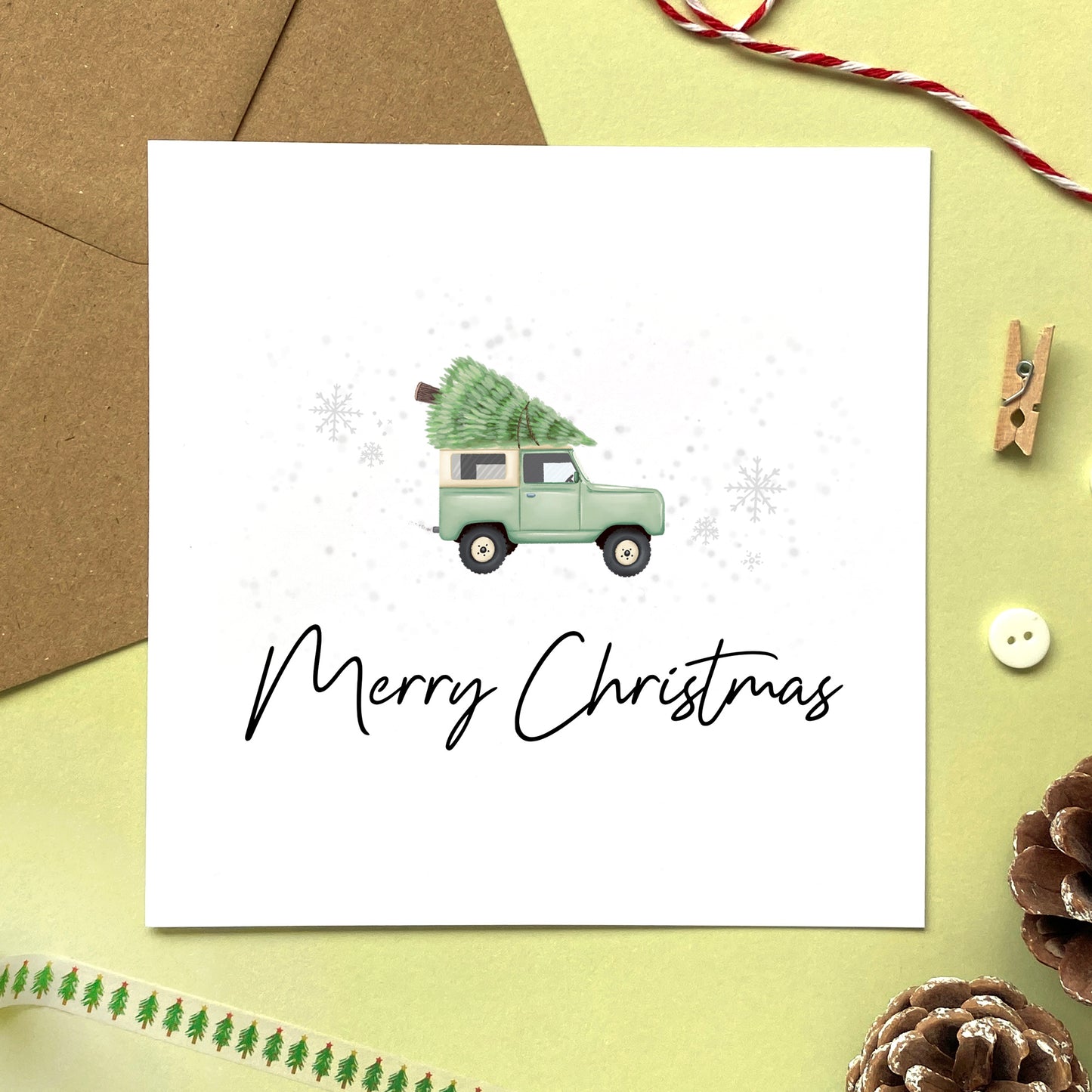 4x4 Car Christmas Card