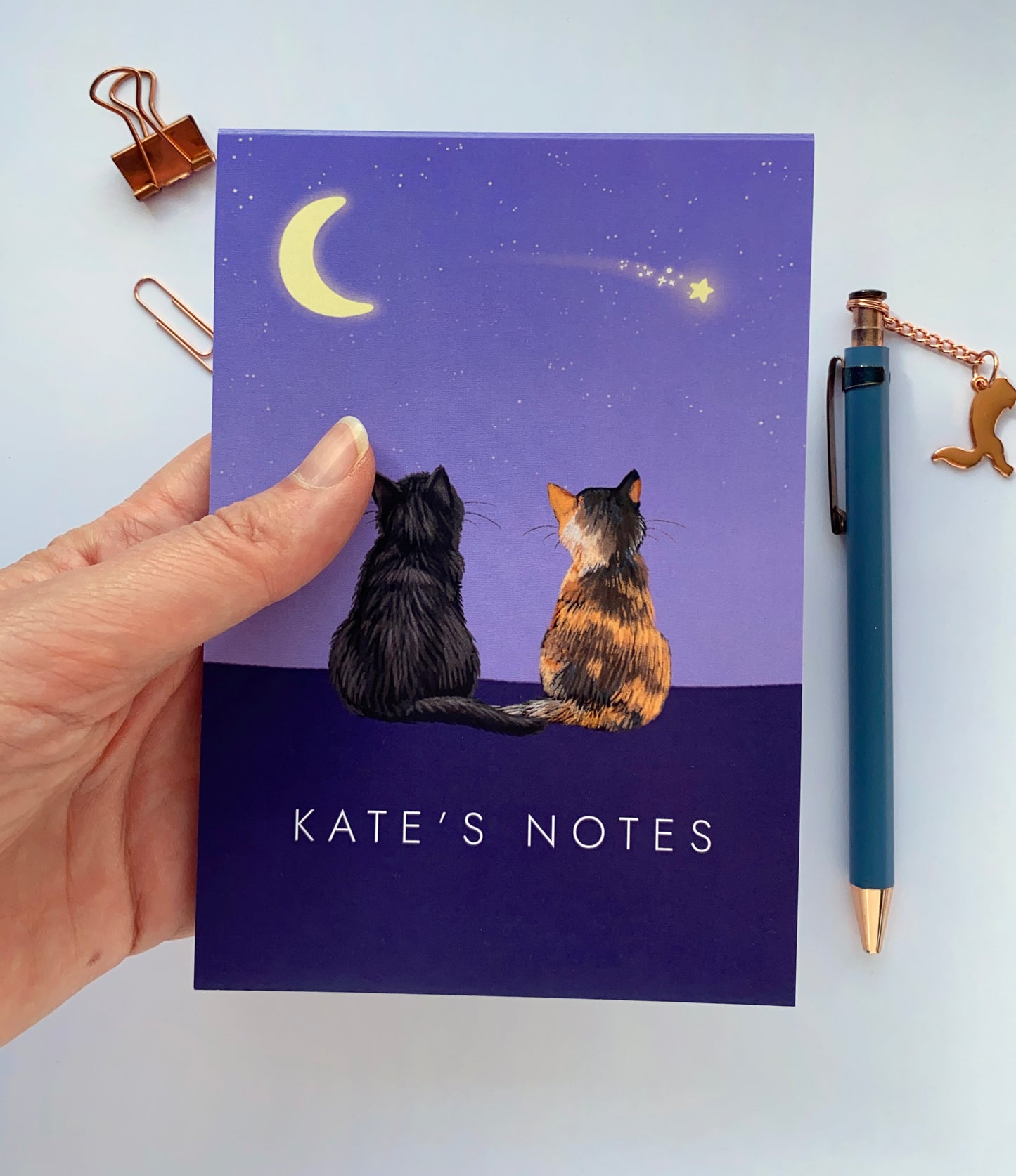 Personalised Choose the Cats Starry Night Notepad