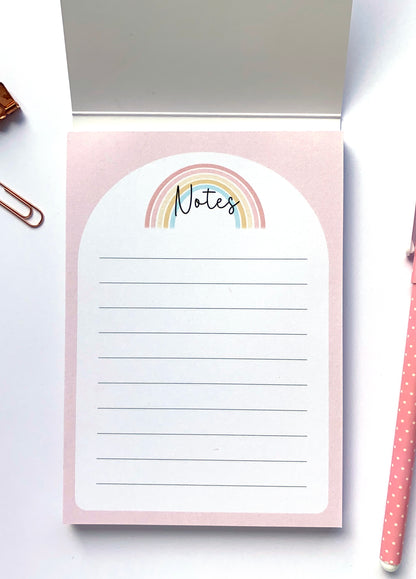 Personalised Pastel Rainbow Notepad