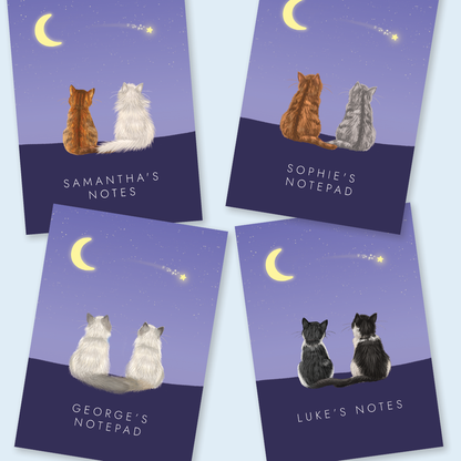 Personalised Choose the Cats Starry Night Notepad