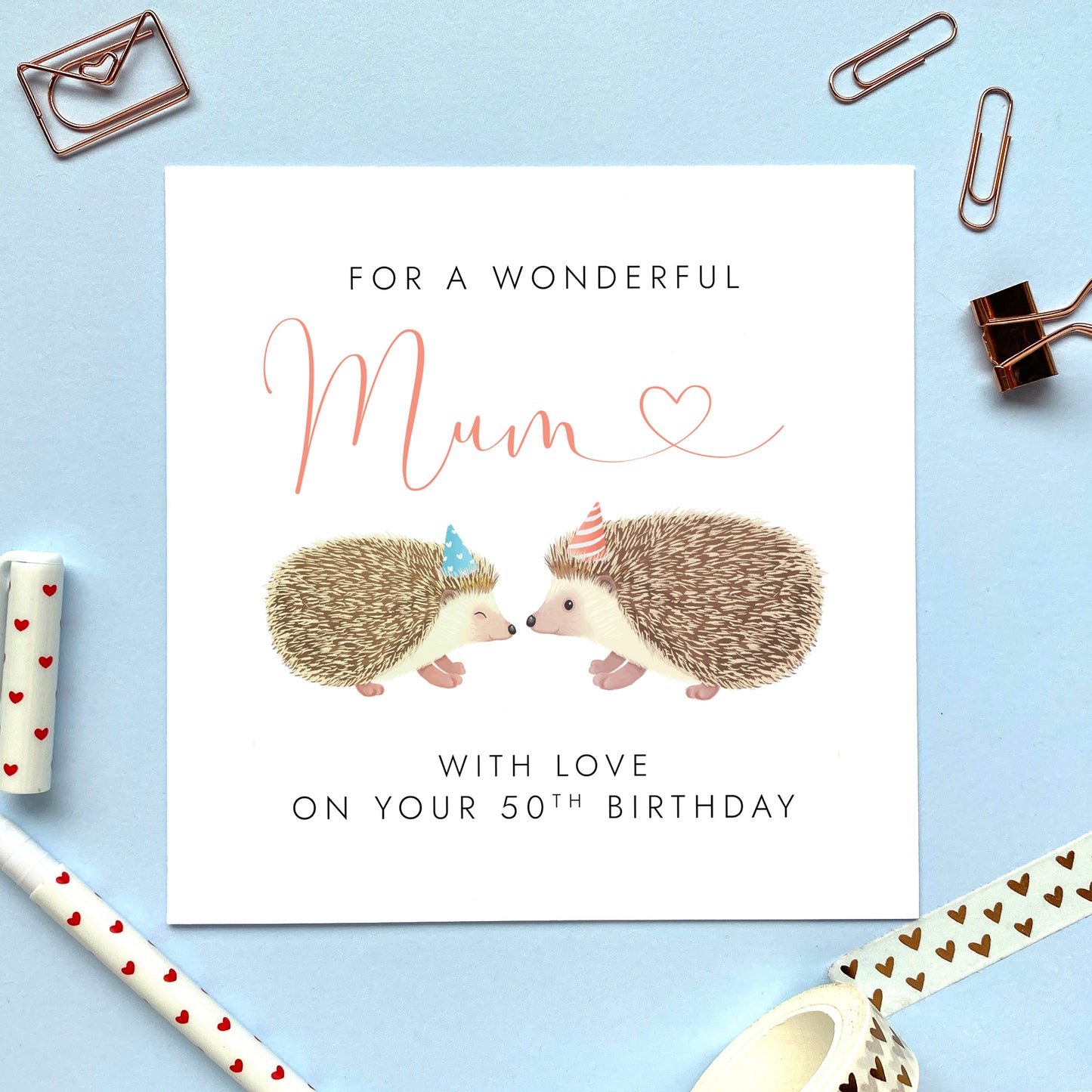 Hedgehog Any Age Birthday Card for Mum