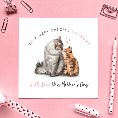 Personalised Cat and Kitten Mother's Day Card