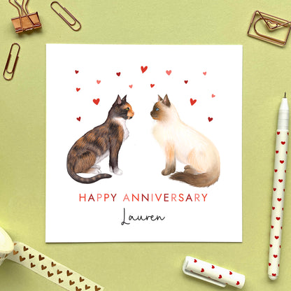 Choose the Cats Anniversary Card