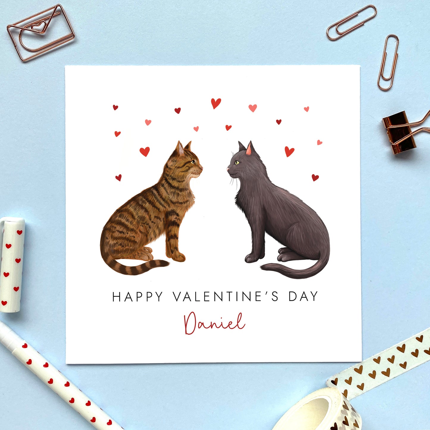 Personalised Choose the Cats Valentine's Day Card