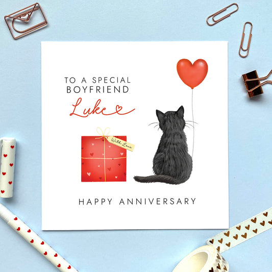 Choose the Cat Anniversary Card for Him / Her