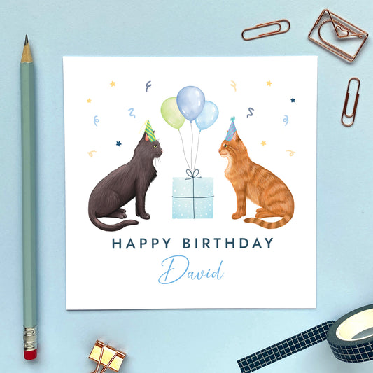 Choose the Cats Any Age Birthday Card for Him