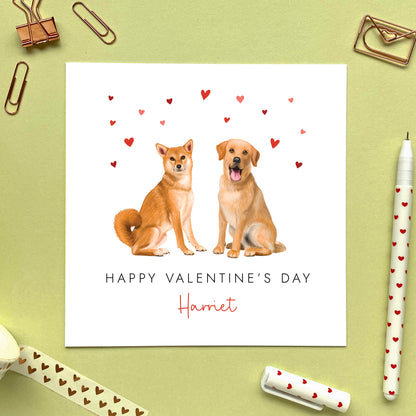 Personalised Choose the Dogs Valentine's Day Card