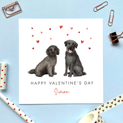 Personalised Choose the Dogs Valentine's Day Card