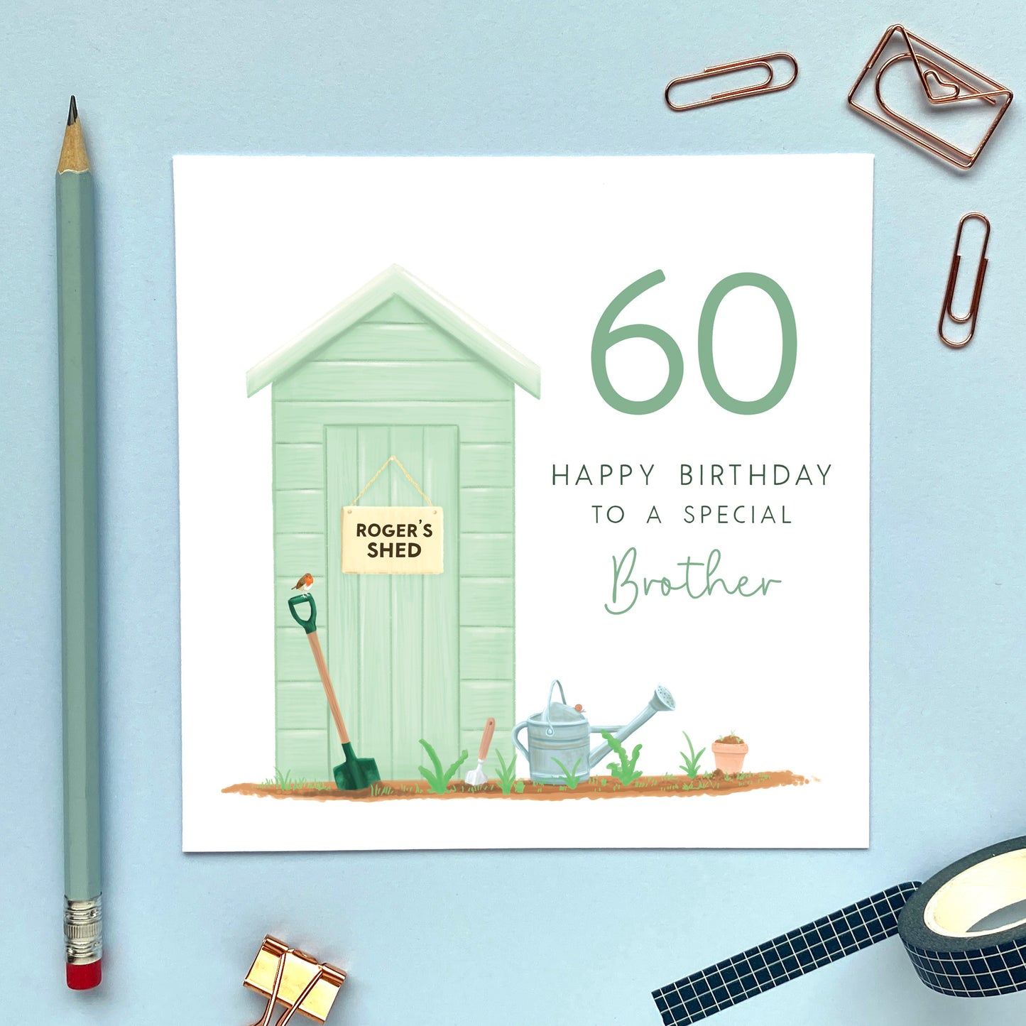 personalised 60th birthday card for brother