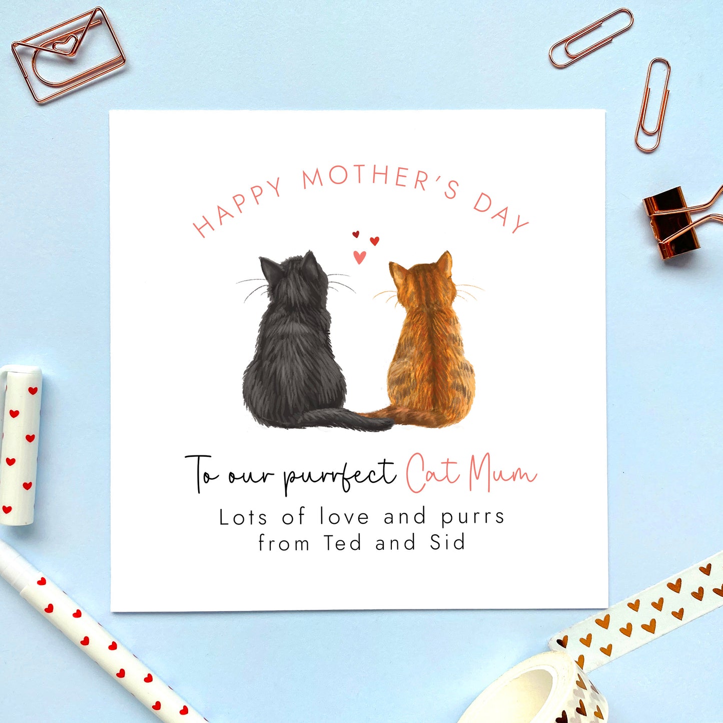 Personalised Choose the Cats Mother's Day Card for Cat Mum