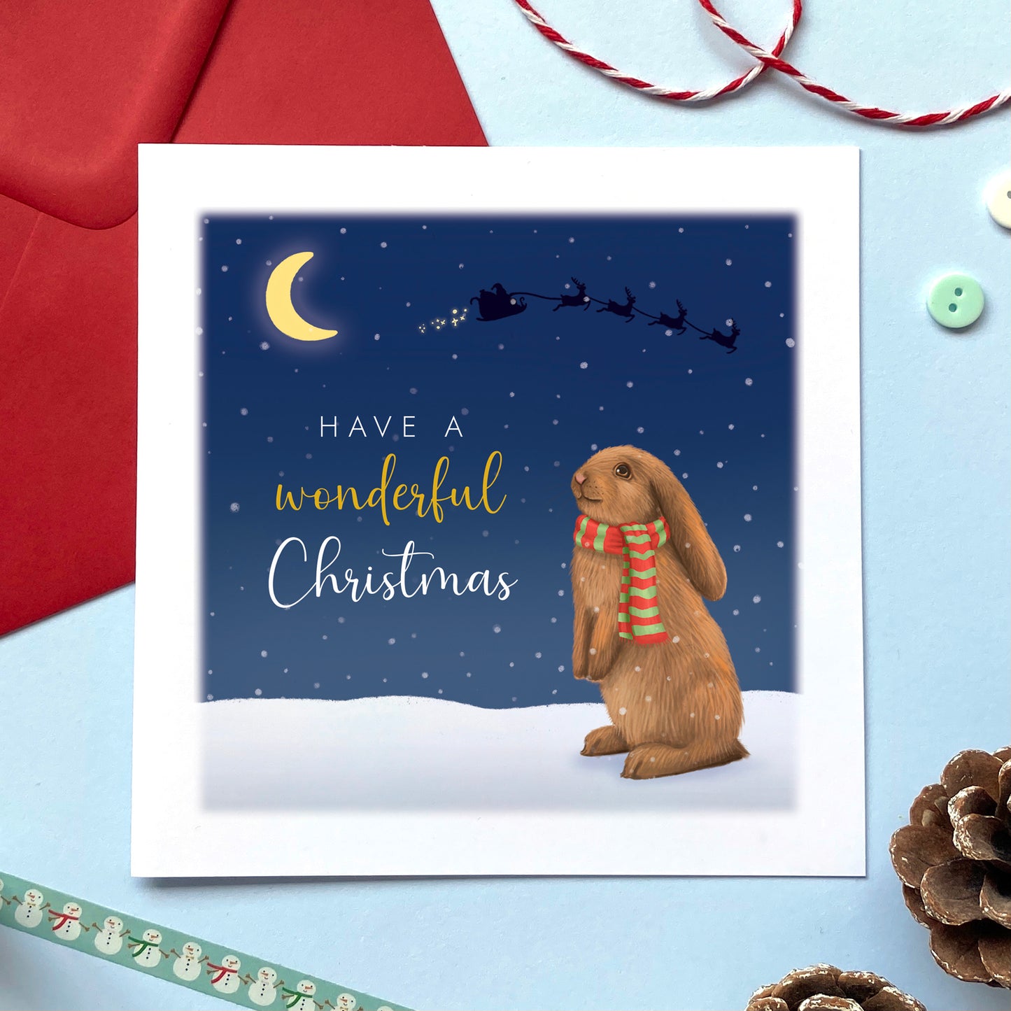 Rabbit Christmas Card