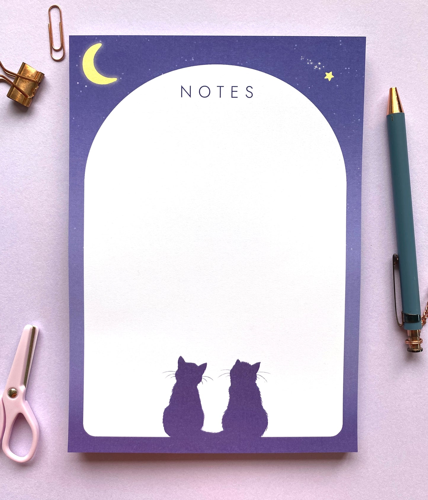 Starry Night Cats Notepad