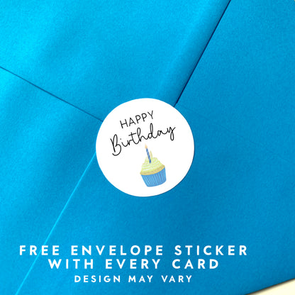 Personalised Blue Classic Car Any Age Birthday Card