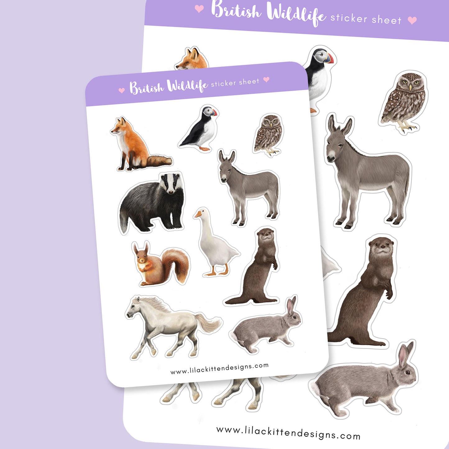 British Wildlife Sticker Sheet