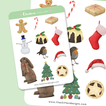 Christmas Festive Sticker Sheet