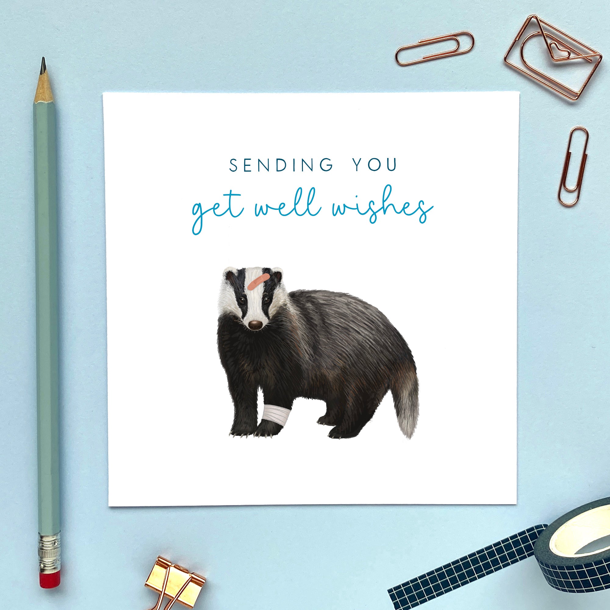 Get Well Soon Card / Personalised Get Well Soon Card / Cute 