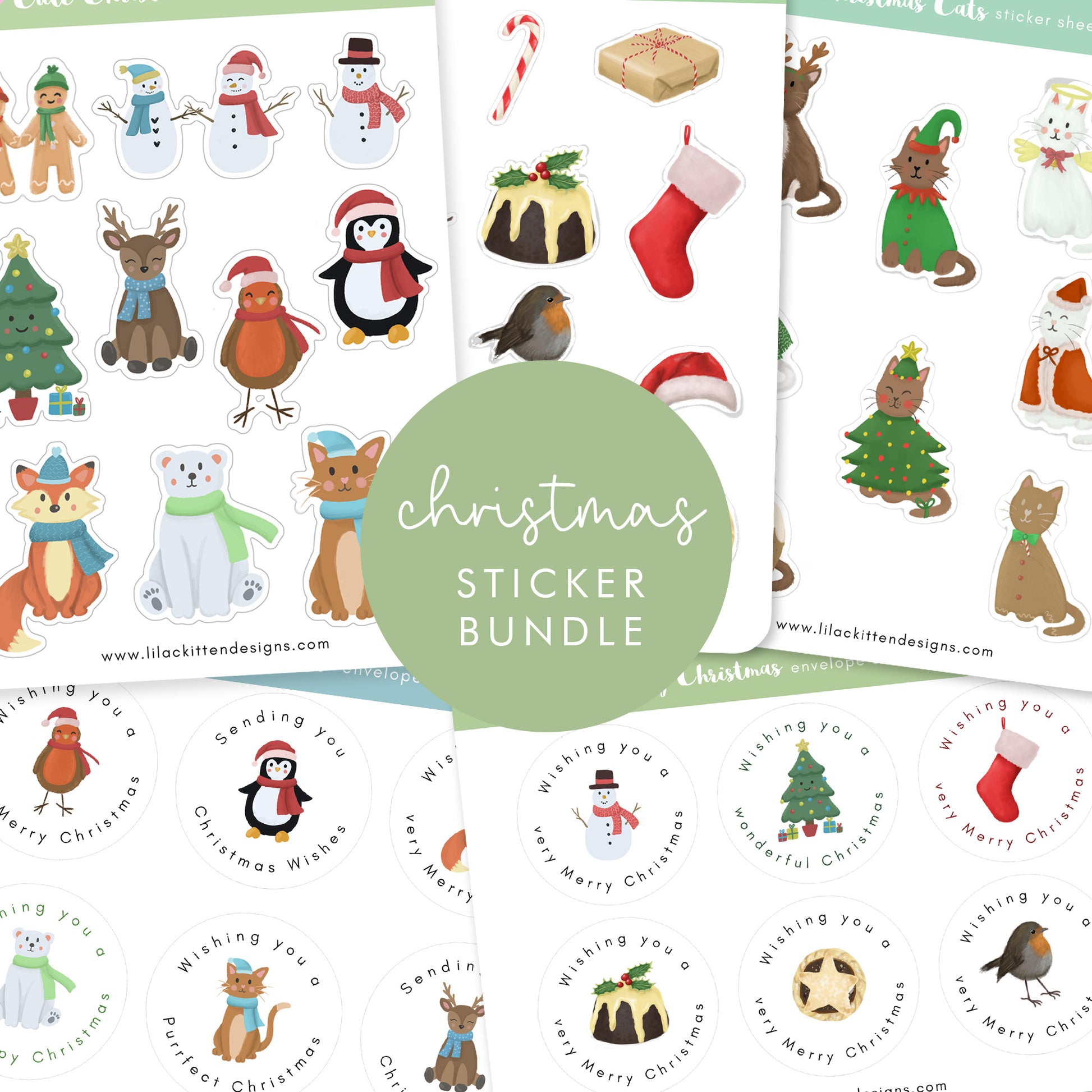 christmas sticker bundle special offer stickers paper goods cute festive